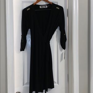 NWT Black Wrap Dress